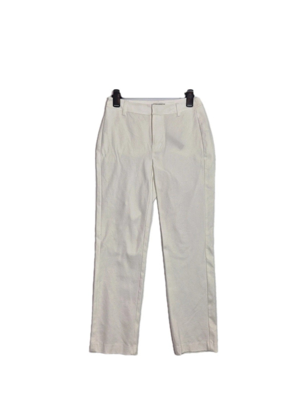 NIC+ZOE Womens Cream Straight-Leg Skinny Pants Size 2